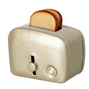 Maileg Miniatur Toaster & Brot, silber, H4cm 02