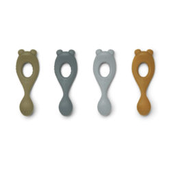 Liewood Liva Silikon-Löffel „Blue multi mix“, 4er-Set
