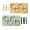 Liewood Manfred „Eis am Stiel“ Förmchen „Dino dusty mint multi mix“, 2er-Set