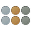 Liewood Logan Kinderteller „Blue multi mix“, aus PLA, 6er-Set