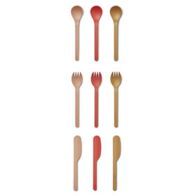 Liewood Ryan Kinderbesteck „Tuscany rose multi mix“, aus PLA, 9er-Set