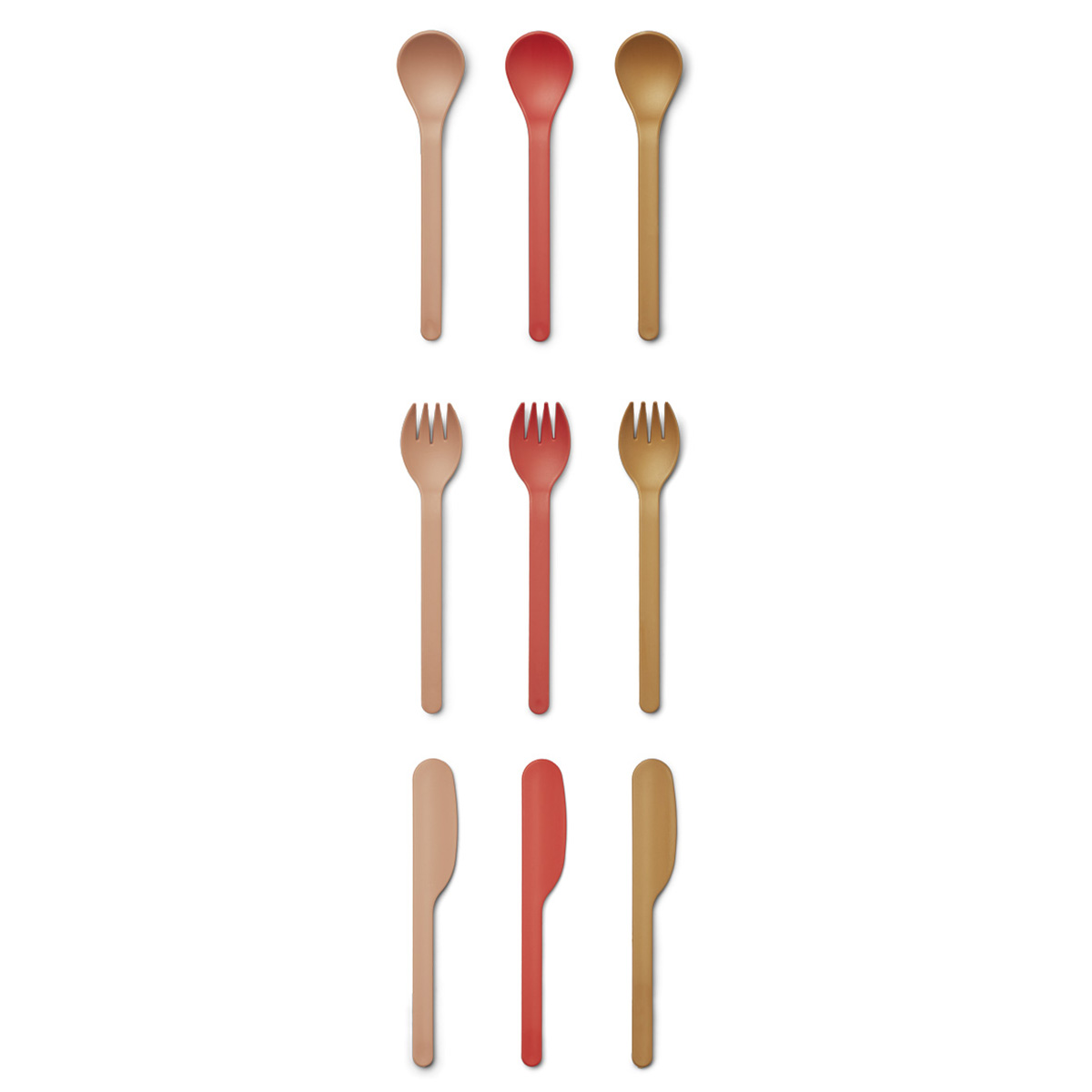 Liewood Ryan Kinderbesteck „Tuscany rose multi mix“, aus PLA, 9er-Set