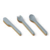 Liewood Ryan Kinderbesteck „Blue multi mix“, aus PLA, 9er-Set