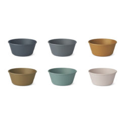 Liewood Irene Schüssel „Blue multi mix“ aus PLA, 6er-Set