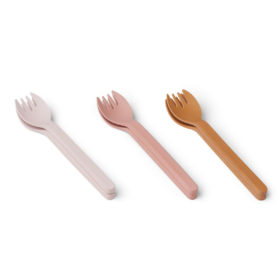 Liewood Selena Kindergabel „Rose multi mix“, aus PLA, 6er-Set
