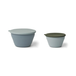Liewood Dale faltbares Schalenset „Blue multi mix“, Silikon, 2er-Set