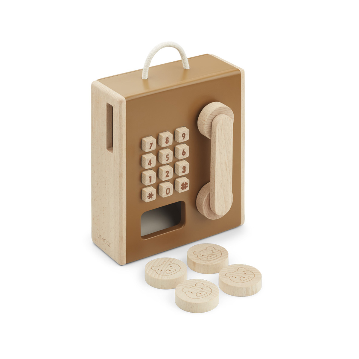 Liewood Spielzeug-Münztelefon Rufus „Golden caramel multi mix“