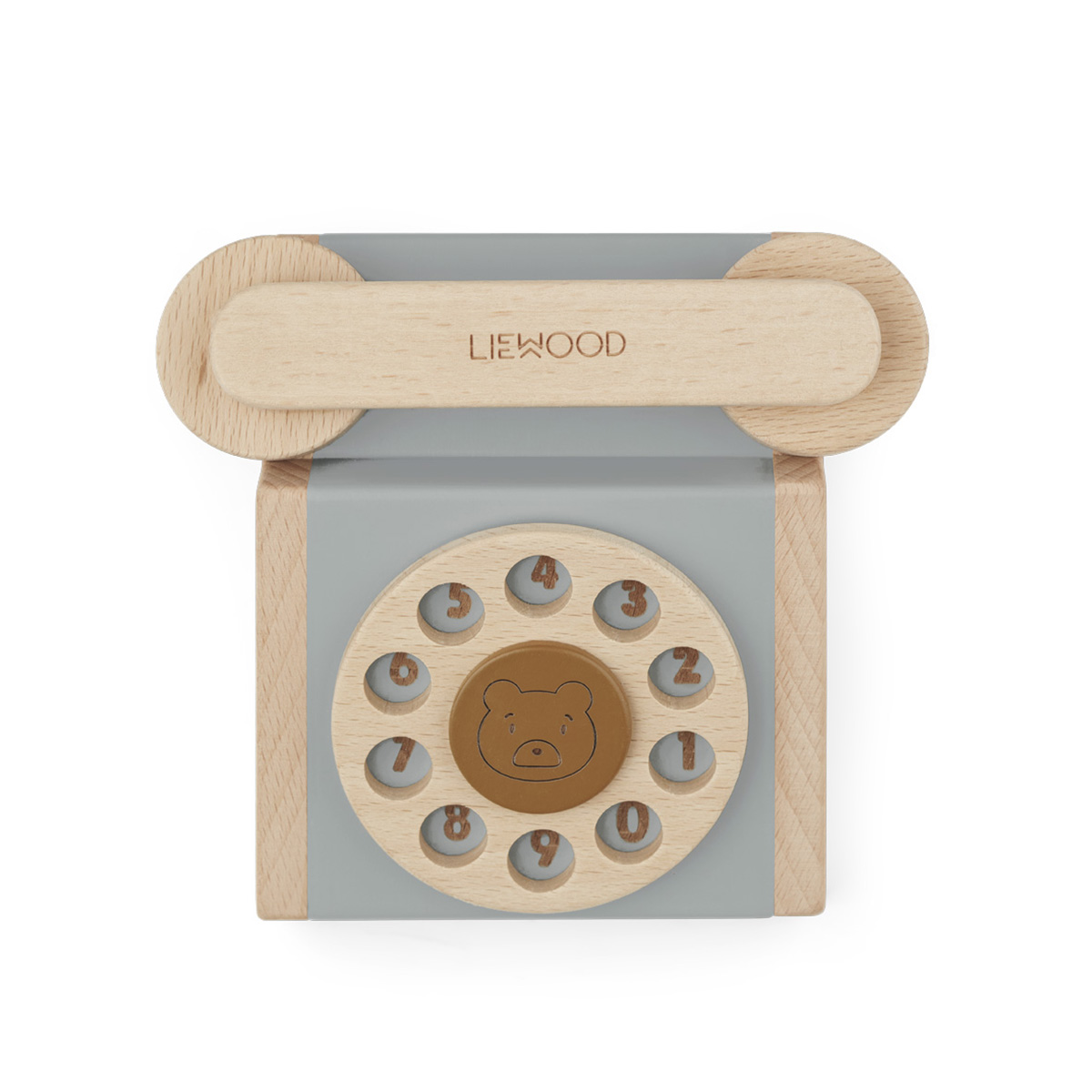 Liewood Spielzeugtelefon Selma „Blue fog multi mix“, Buchenholz