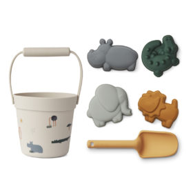 Liewood Dante Strand-Set „Safari sandy mix“, Silikon, 6-teilig