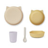 Liewood Paul Kindergeschirr-Set aus PLA „Cat jojoba multi mix“