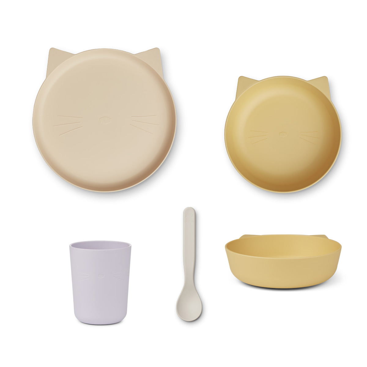 Liewood Paul Kindergeschirr-Set aus PLA „Cat jojoba multi mix“