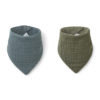 Liewood Andrea Lätzchen / Halstuch „Whale blue faune green mix“, 2er-Set