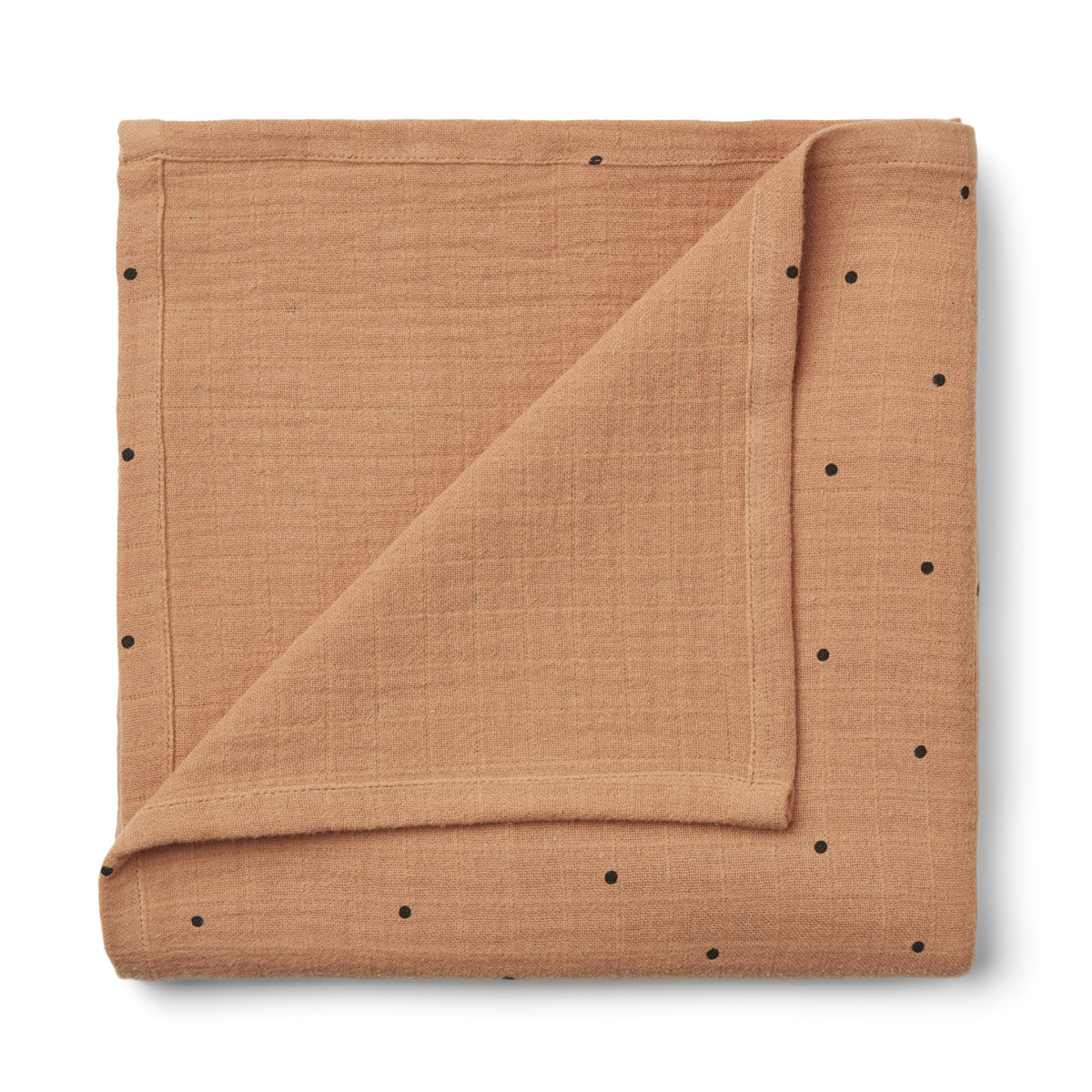 Liewood Ben Musselin Wickeltuch „Classic dot tuscany rose“, 110x110cm