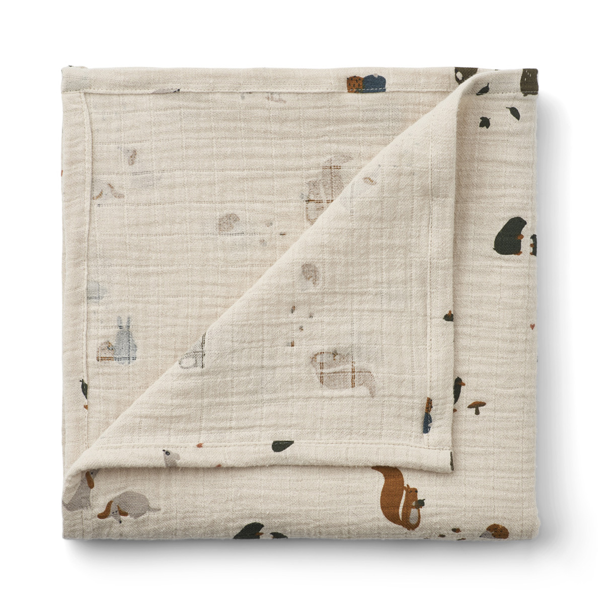 Liewood Ben Musselin Wickeltuch „Friendship sandy mix“, 110x110cm