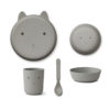 Liewood Brody Geschirr-Set Junior „Rabbit dove blue“, aus PLA