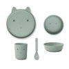 Liewood Brody Geschirr-Set Junior „Rabbit peppermint“, aus PLA