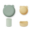 Liewood Cyrus Silikon Geschirr-Set Junior „Mr Bear dusty mint multi mix“