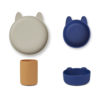 Liewood Cyrus Silikon Geschirr-Set Junior „Rabbit mist multi mix“