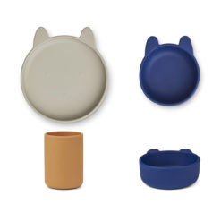 Liewood Cyrus Silikon Geschirr-Set Junior „Rabbit mist multi mix“