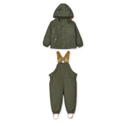 Liewood Dan gefüttertes Regenbekleidungs-Set „Hunter green“