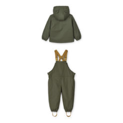 Liewood Dan gefüttertes Regenbekleidungs-Set „Hunter green“