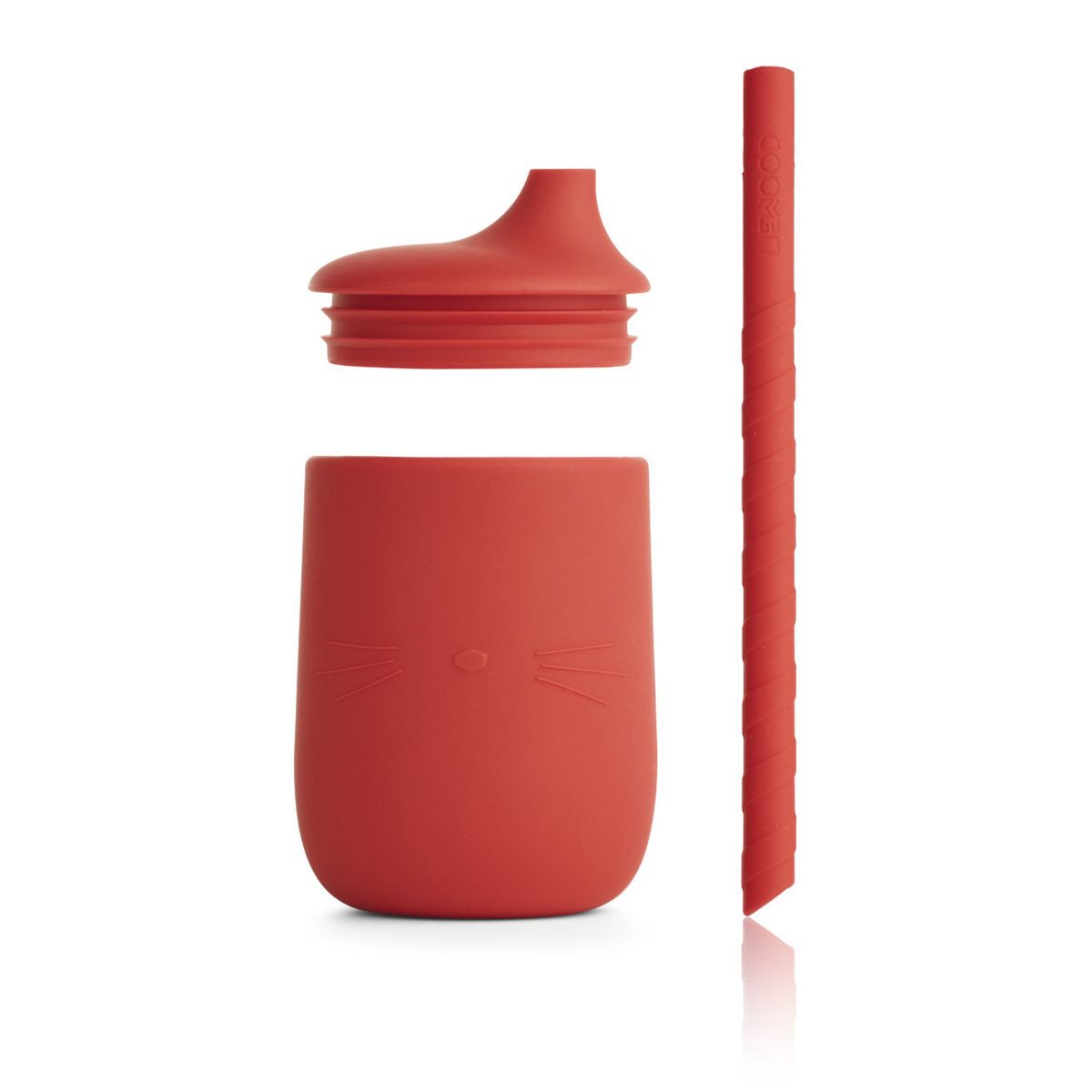 Liewood Ellis Trinkbecher „Cat apple red“ aus Silikon