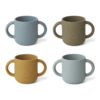 Liewood Gene Silikon Becher „Blue multi mix“, 4er Pack 01