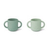 Liewood Gene Silikon Becher „Mr Bear peppermint : dusty mint mix“ 01