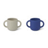 Liewood Gene Silikon Becher „Rabbit mist : surf blue mix“ 01