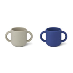 Liewood Gene Silikon Becher „Rabbit mist : surf blue mix“ 01