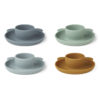 Liewood Janus Silikon Eierbecher-Set „Mr Bear rose blue mix“, 4-teilig