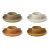 Liewood Janus Silikon Eierbecher-Set „Mr Bear oat multi mix“, 4-teilig