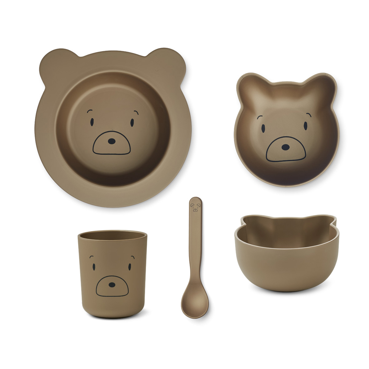 Liewood Joana Geschirr-Set Baby „Mr Bear oat“, aus PLA