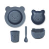 Liewood Joana Geschirr-Set Baby „Mr Bear stormy blue“, aus PLA