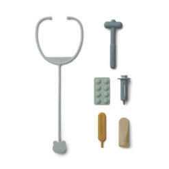 Liewood Lennart Arzt-Set „Blue multi mix“, Silikon, 7-teilig 02
