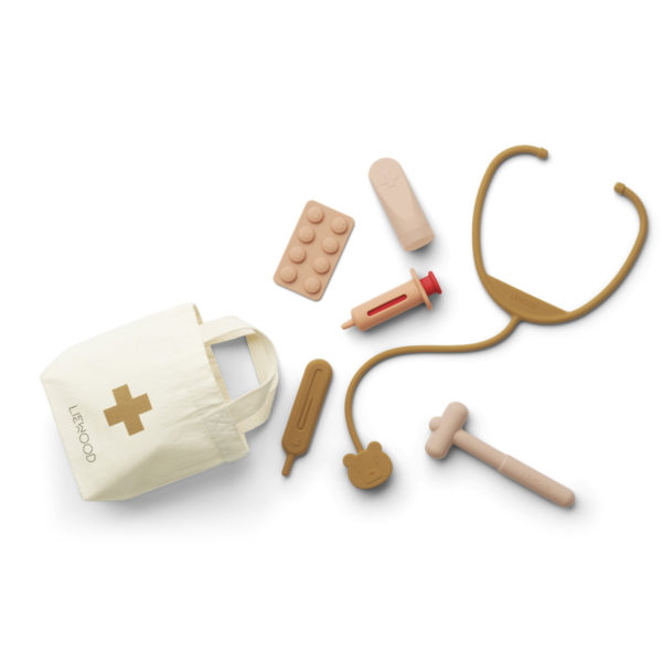 Liewood Lennart Arzt-Set „Rose multi mix“, Silikon, 7-teilig 01