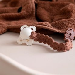 Sebra Häkel-Schnullerkette, Schnullerband, dark amber Mood