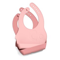 Sebra Silikon Lätzchen-Set, Fanto, blossom pink 01