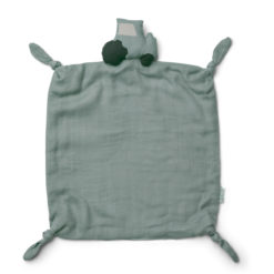 Liewood Agnete Kuscheltuch „Traktor / Blue fog multi mix“, 35cm