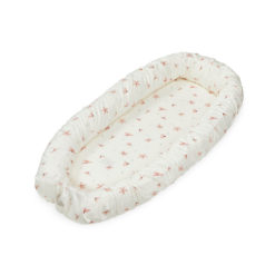 Cam Cam Babynestchen Bezug „Windflower Creme“, 135x185cm, GOTS 02