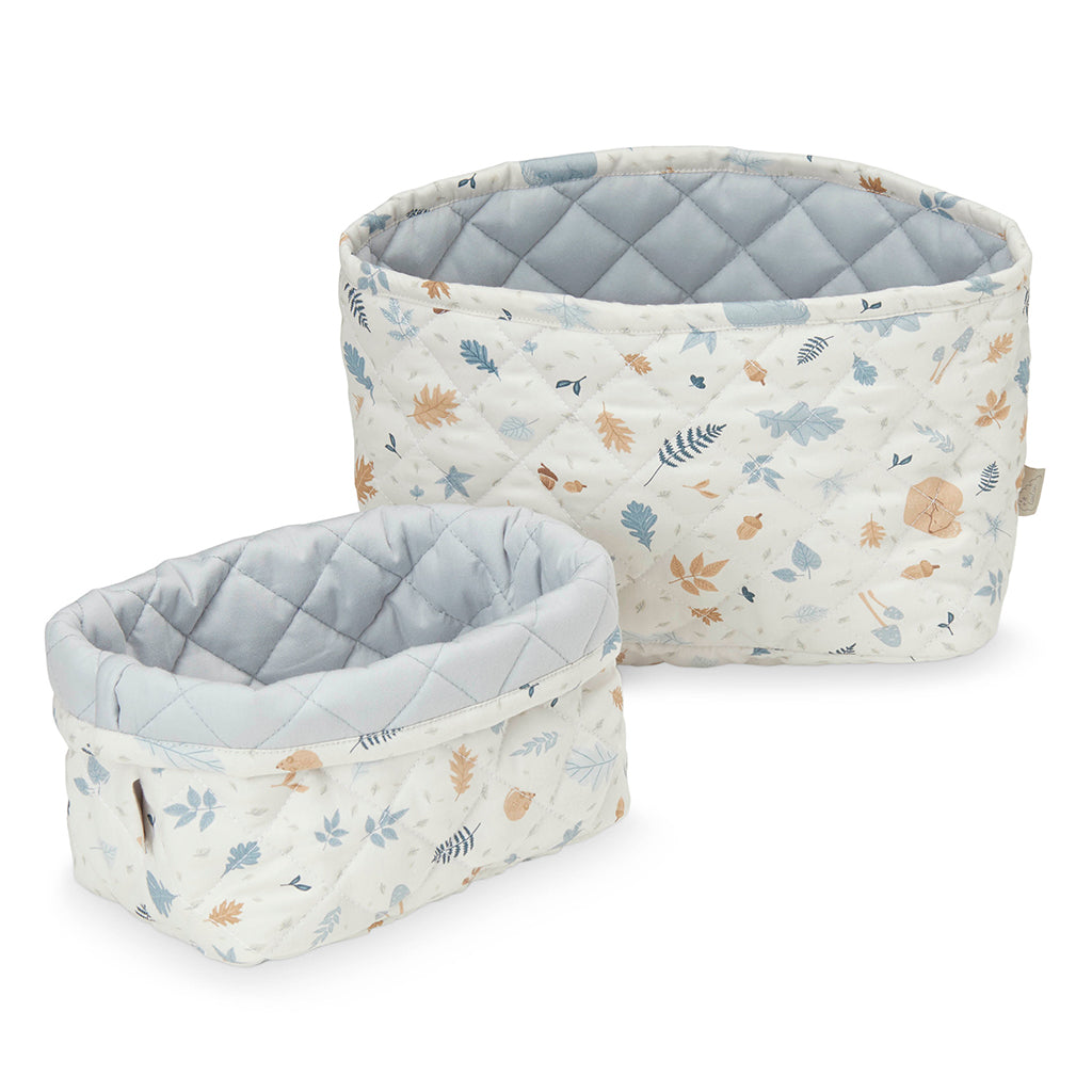 DELISTED Cam Cam Gesteppte Aufbewahrungskörbe „Forest / Dusty blue“, 2er-Set, OCS