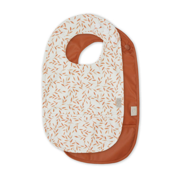 Cam Cam Lätzchen mit Auffangtasche „Caramel Leaves : Caramel“