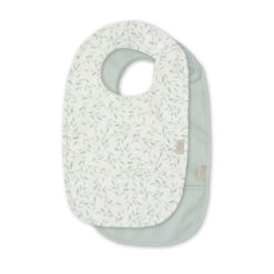 Cam Cam Lätzchen mit Auffangtasche „Green Leaves : Dusty Green“, L36cm 01