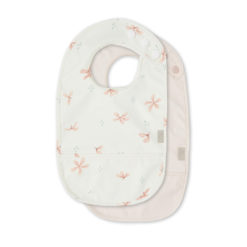 Cam Cam Lätzchen mit Auffangtasche „Windflower Creme : Blossom Pink“