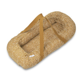 Liewood Gro Babylift : Babynest „Mini leo : Golden caramel“, Bio-Baumwolle 01