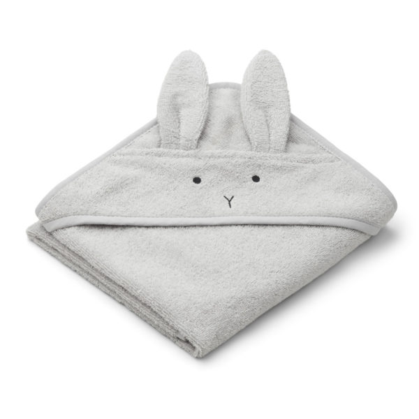 Liewood Kapuzenhandtuch Albert „Rabbit dumbo grey“, 70x70cm 01