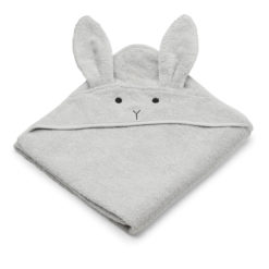 Liewood Kapuzenhandtuch Augusta „Rabbit dumbo grey“, 100x100cm 01