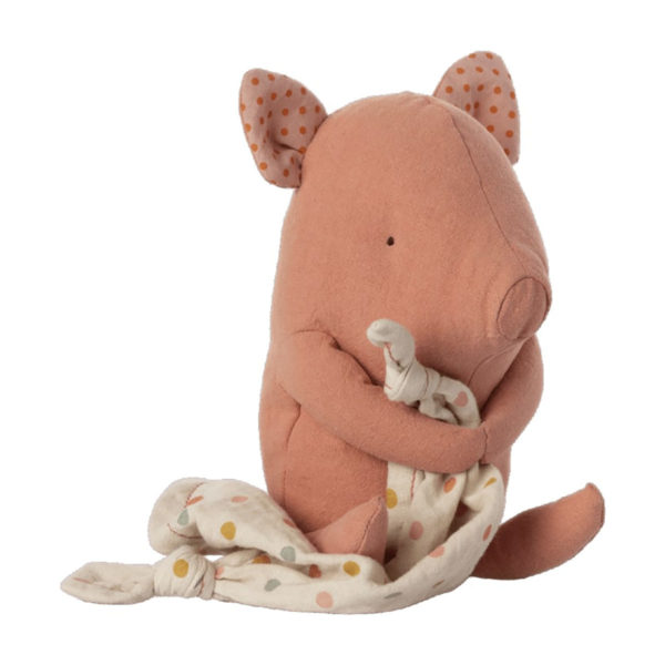 Maileg Kuschelfreunde Schwein, Kuscheltuch mit Spieluhr, Wiegenlied 01