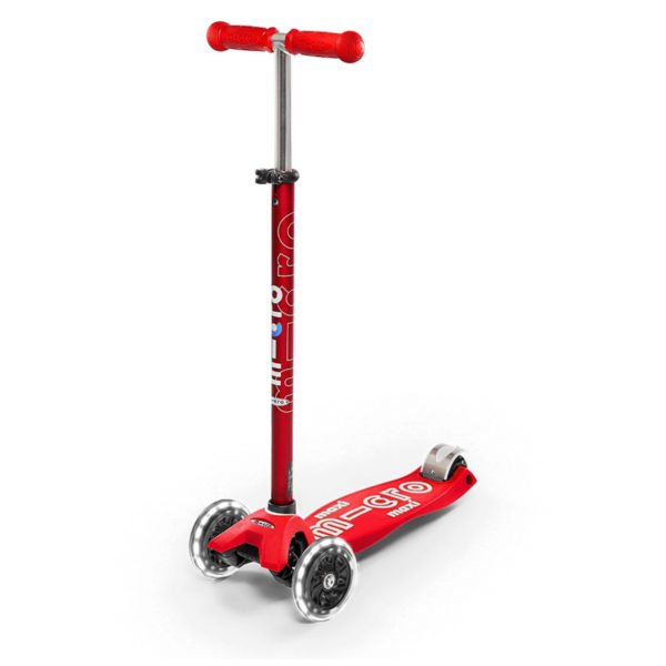 Micro Mobility maxi micro deluxe LED „red“, ab 5 Jahren