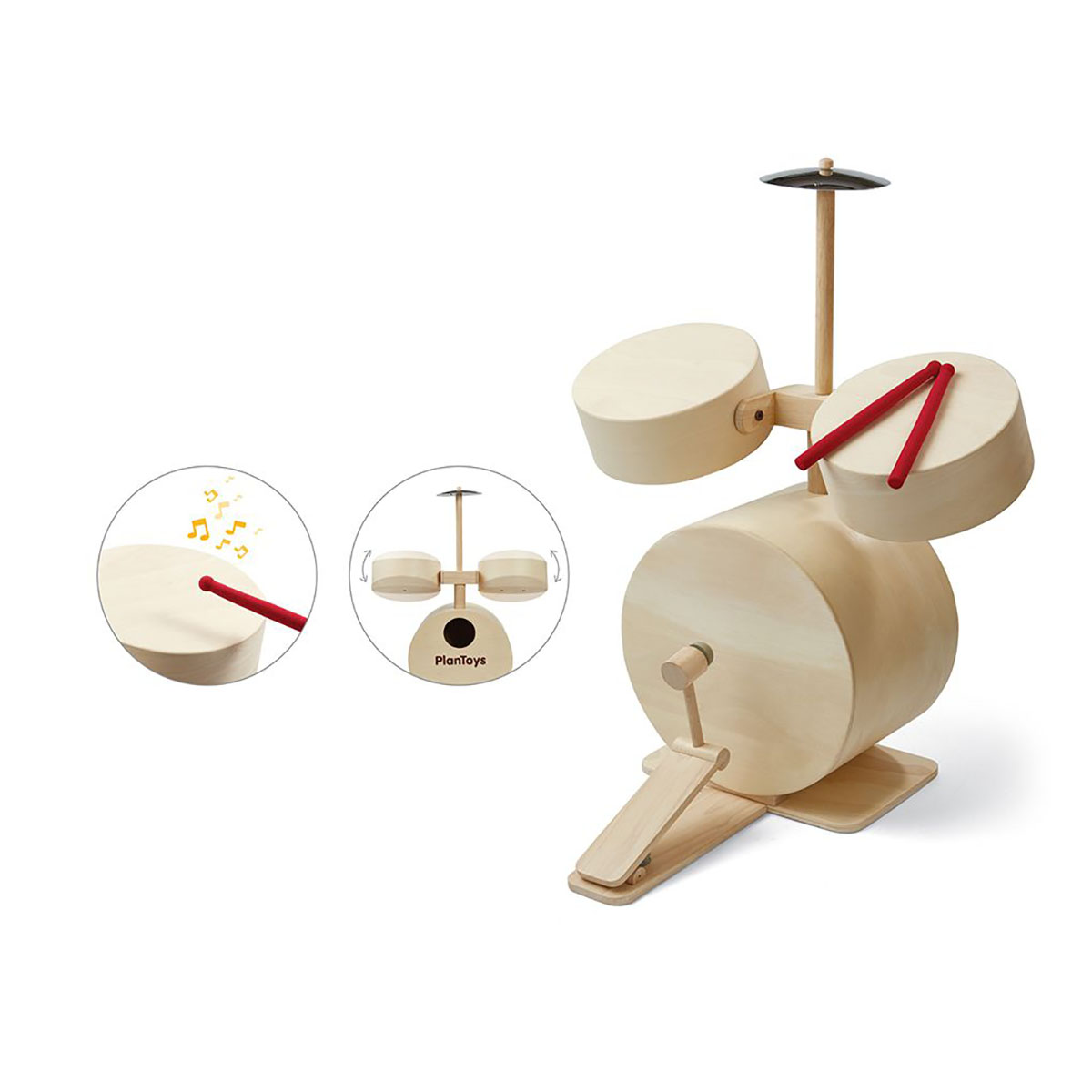 PlanToys Kinder-Trommel-Set aus Holz – Bild 3